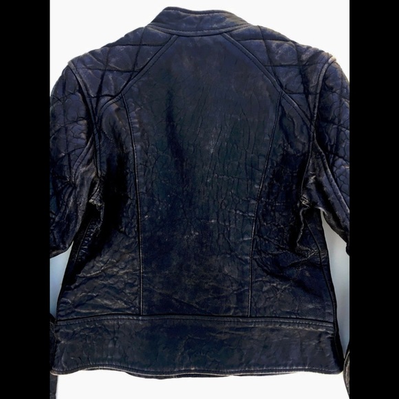 All Saints Quilted Leather Astor Biker Jacket NWT - Picture 4 of 6